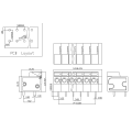 5.08mmピッチスプリングタイプPCB端子角